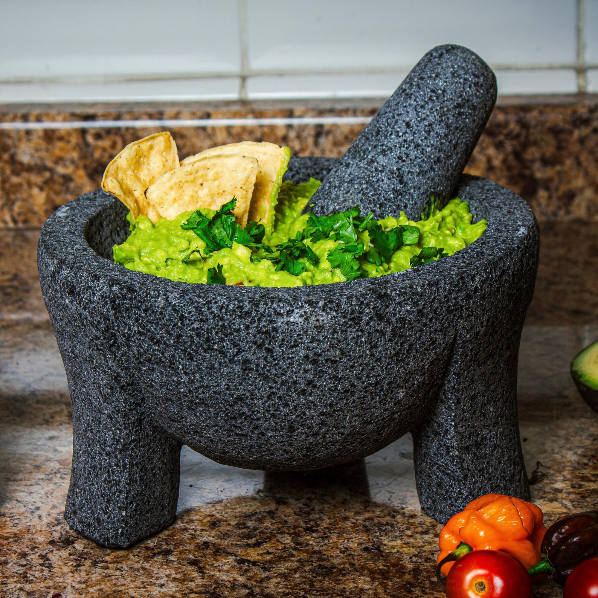 Amazon.com: Molcajete bowl. Mexican mortar. 8 inch diameter